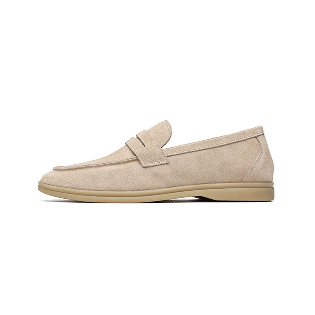 Suede Strap Loafers