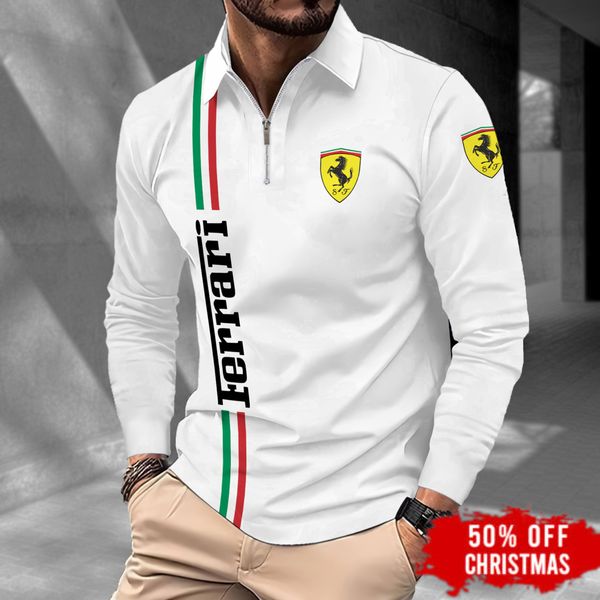 Ferrari Long Sleeve White Shirt