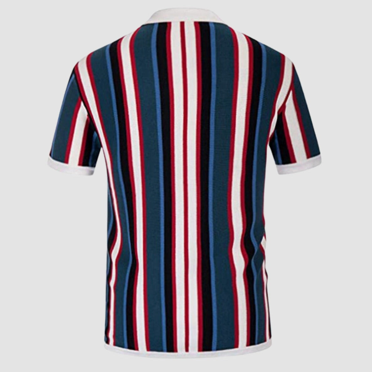 Polo Collar Stripes Casual Shirt