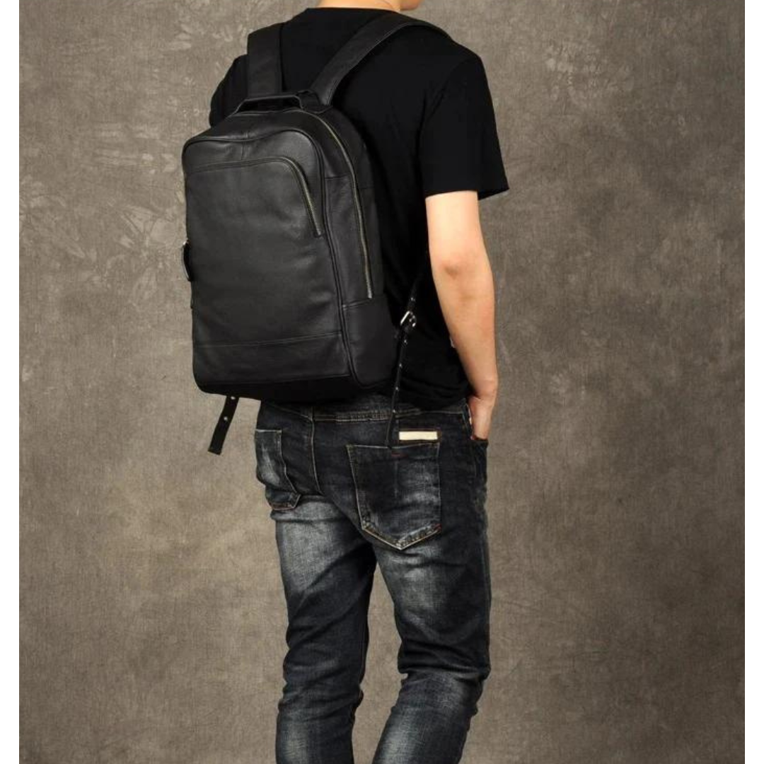 Genuine Leather Backpack for Men's