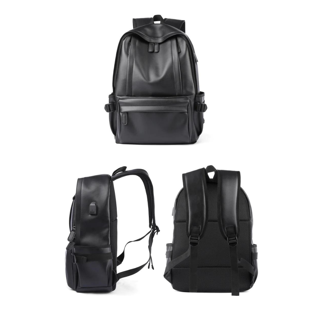 Waterproof Leather Backpack for Men