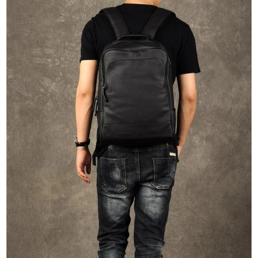 Genuine Leather Backpack for Men's