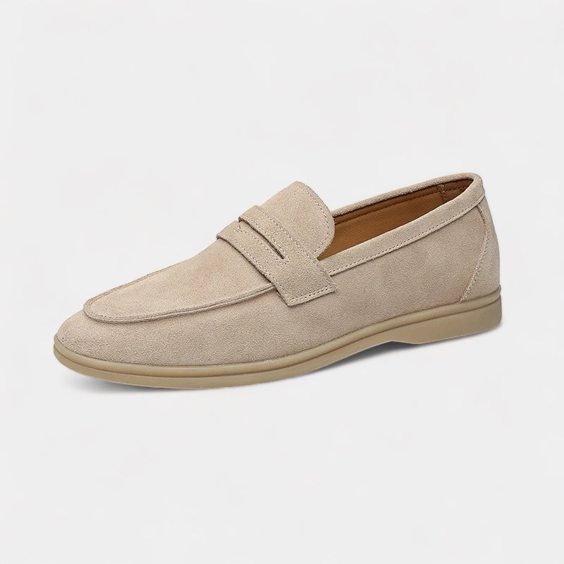 Suede Strap Loafers