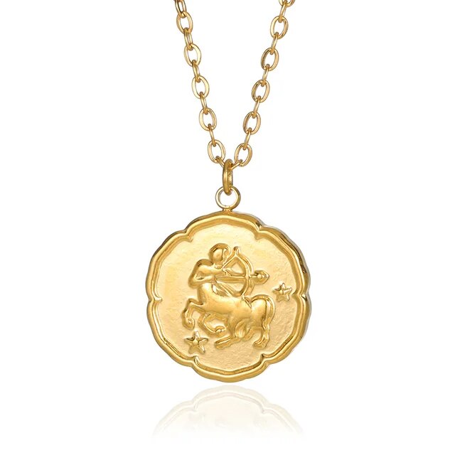 Zodiac Sign Necklace - Gold