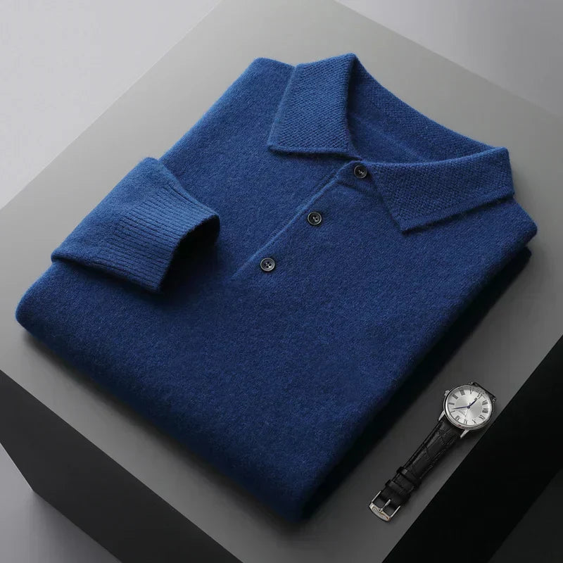 Inverness Merino Wool Polo Sweater