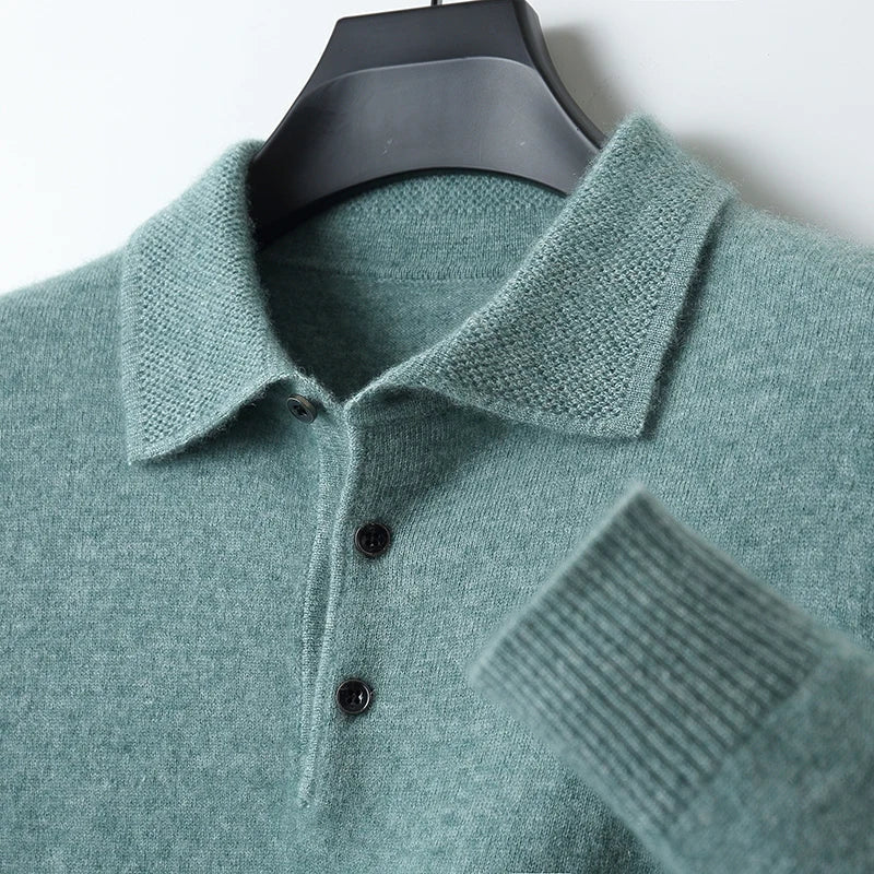 Inverness Merino Wool Polo Sweater