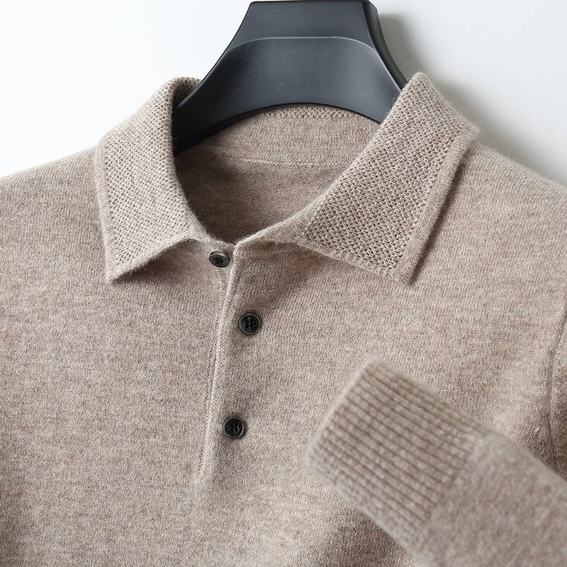 Inverness Merino Wool Polo Sweater