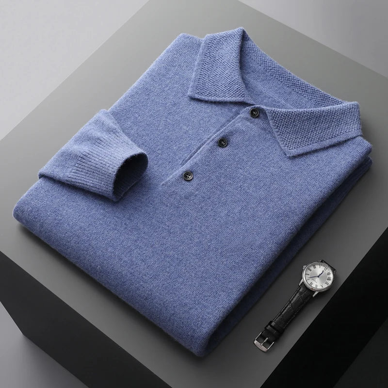 Inverness Merino Wool Polo Sweater